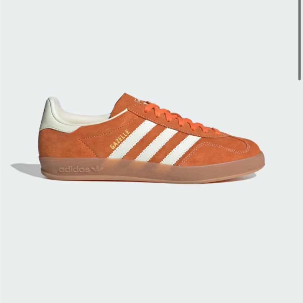 adidas Gazelle Burnt Orange and White Sneakers